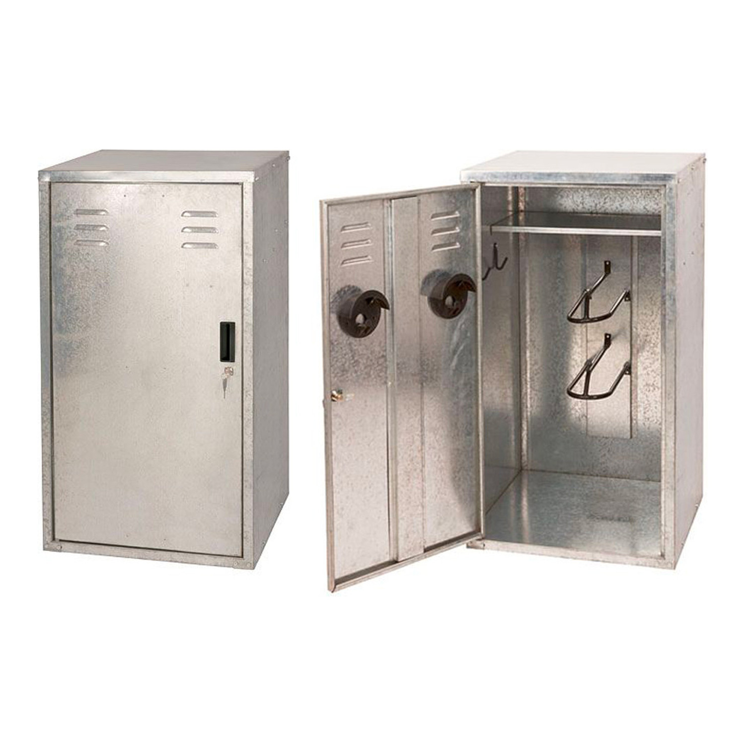 Verzinkter Sattelschrank mit zwei Sattelhaltern – 106 × 60 × 60 cm