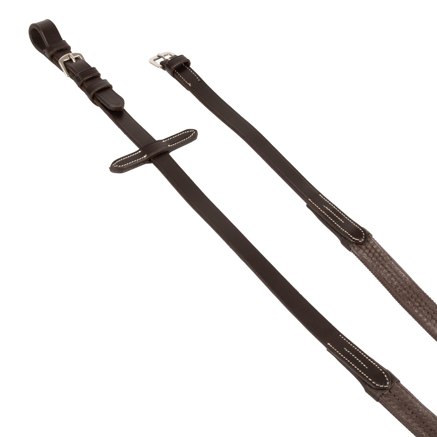 Leder-Gummizügel mit Stegen (Martingalschiebern)
