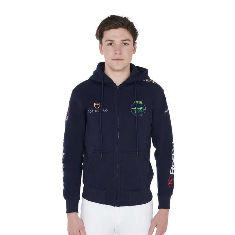 Herren-Sweatshirt mit Kapuze und Frontverschluss