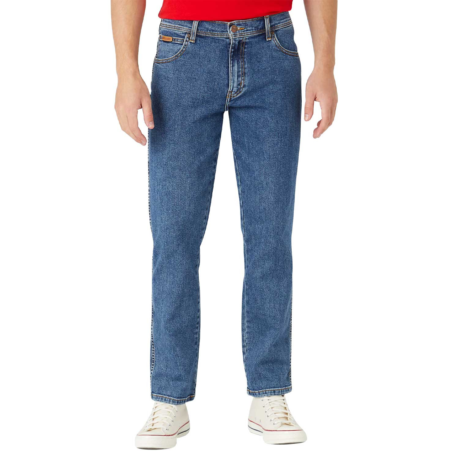 Herren-Stretchjeans mit geradem Bein – klassische Passform