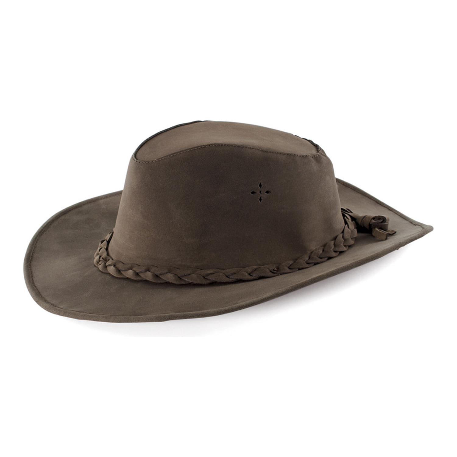 Western-Lederhut mit Flechtverzierung