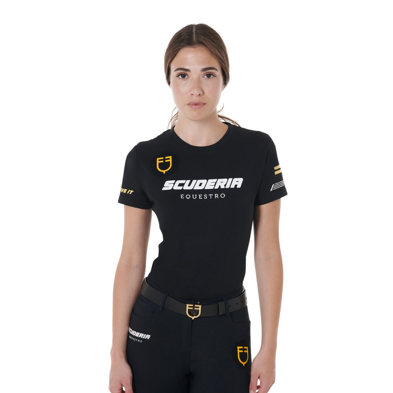 Damen Slim-Fit T-Shirt aus Stretch-Baumwolle