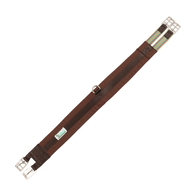 Englischer Gurt aus Stoff mit Elastiken und Edelstahl-Schnallen