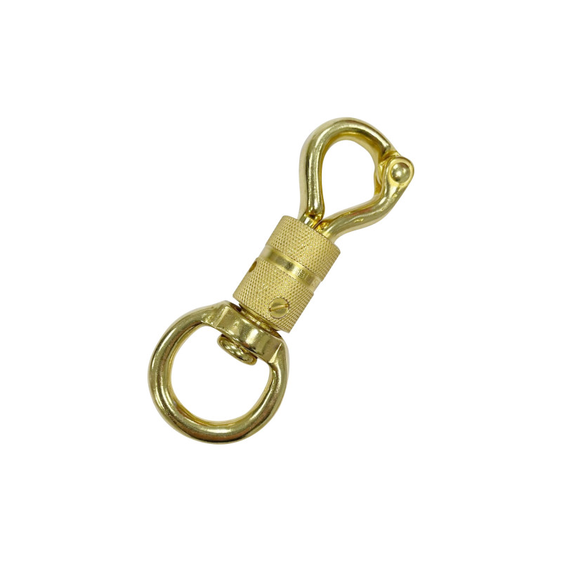 Anti-Panik-Karabiner mit drehbarem Messingring