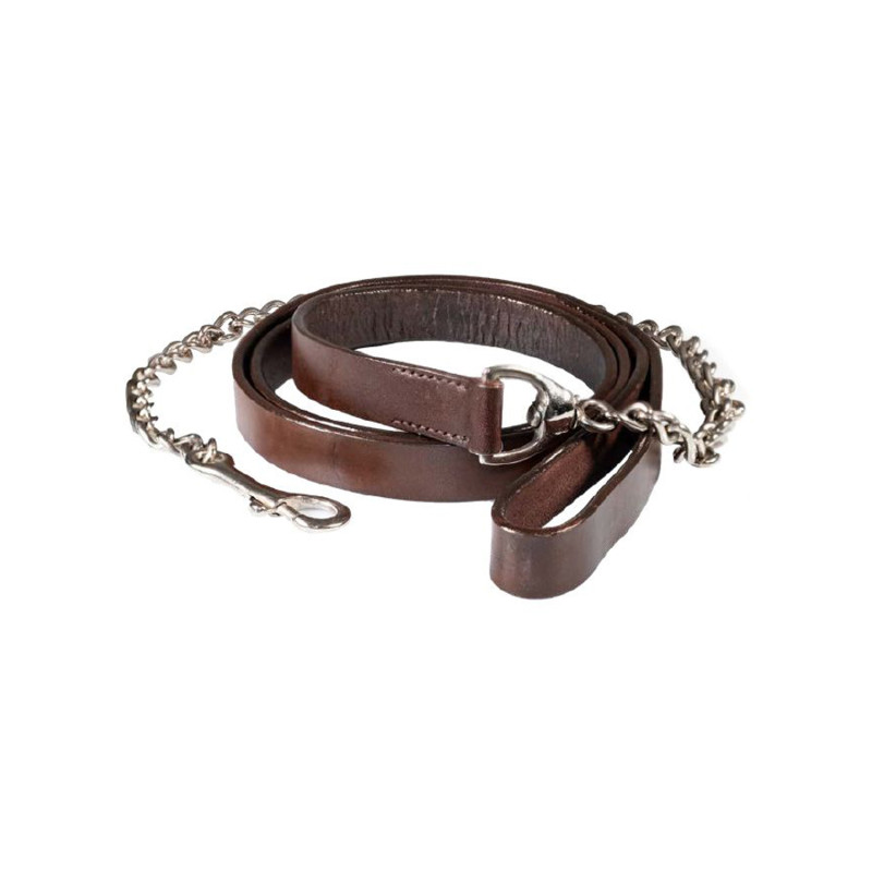 Lederleine mit Kette