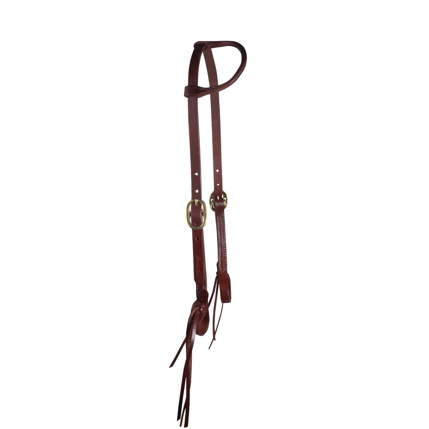 Ein-Ohr-Western-Kopfstück aus weichem Leder mit Schnellwechsel-System