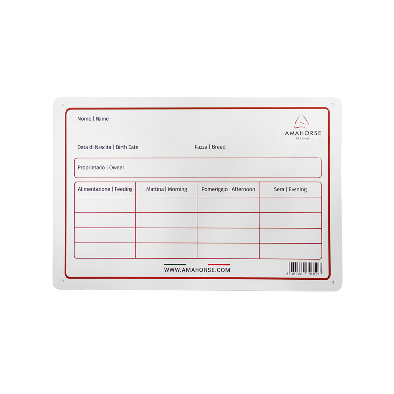 Schild für Aluminiumkasten einfarbig