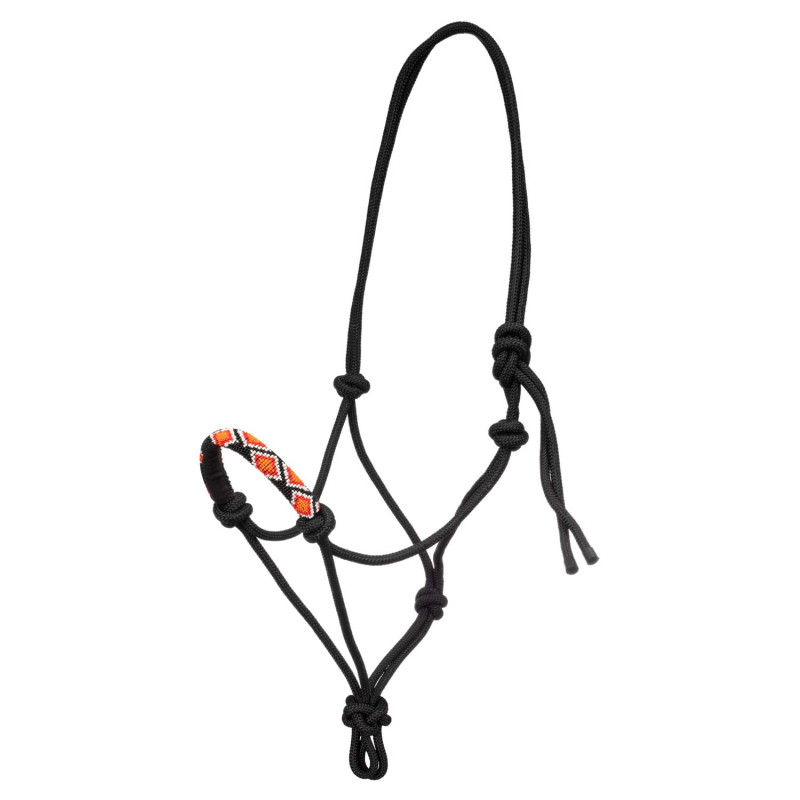 Geknotetes Seilhalfter mit Navayo-Verzierungen