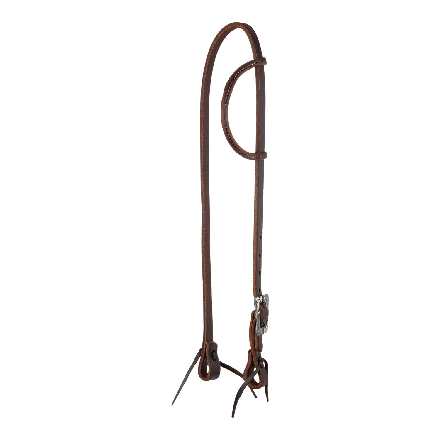 Western-Kopfstück aus hochwertigem Leder mit verstellbarem Stirnband