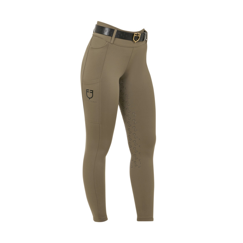 Damen-Leggings mit hohem Bund und Vollbesatz