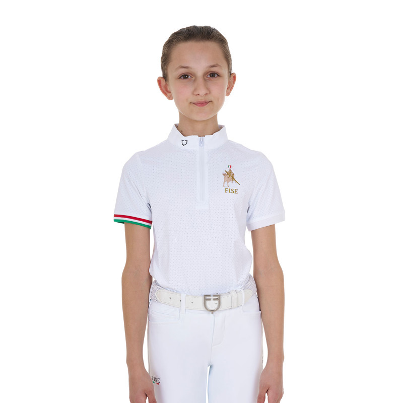 Mädchen Slim Fit Poloshirt aus Funktionsstoff