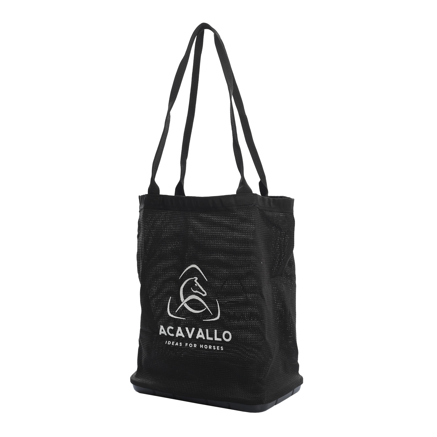 Einkaufstasche aus Nylon mit Logo und Plastikboden