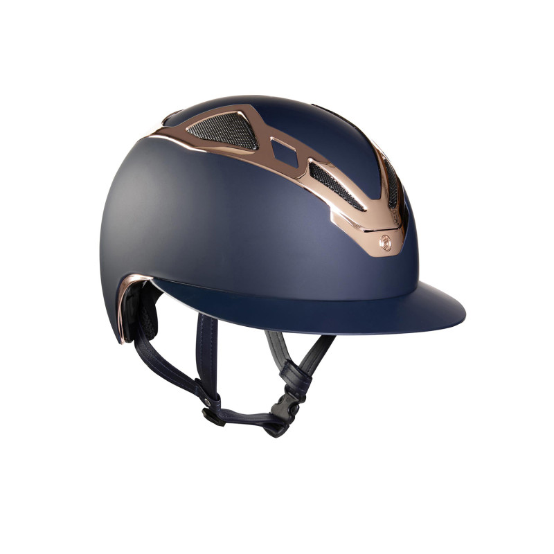 Apex Chrome Lady Helm blau matt/roségold