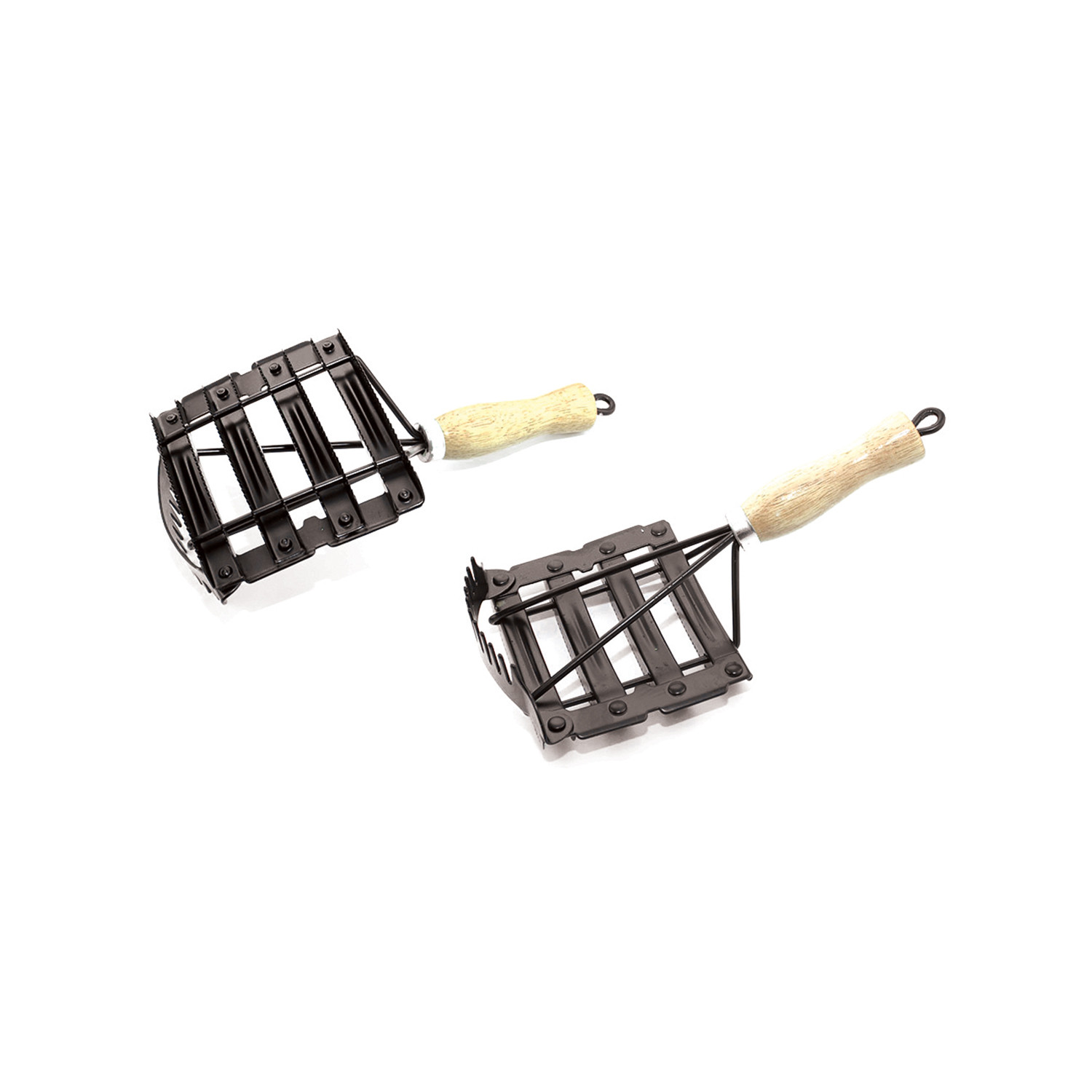 Handgemachter Striegel mit Rechen und Holzgriff