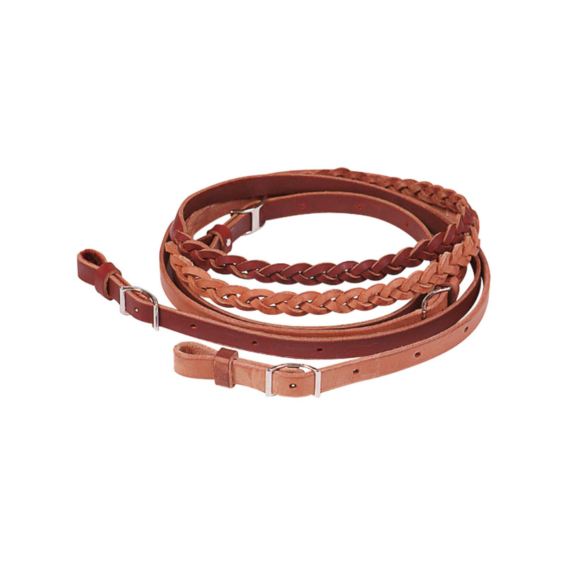 Barrel Pool-Zügel aus geflochtenem Leder