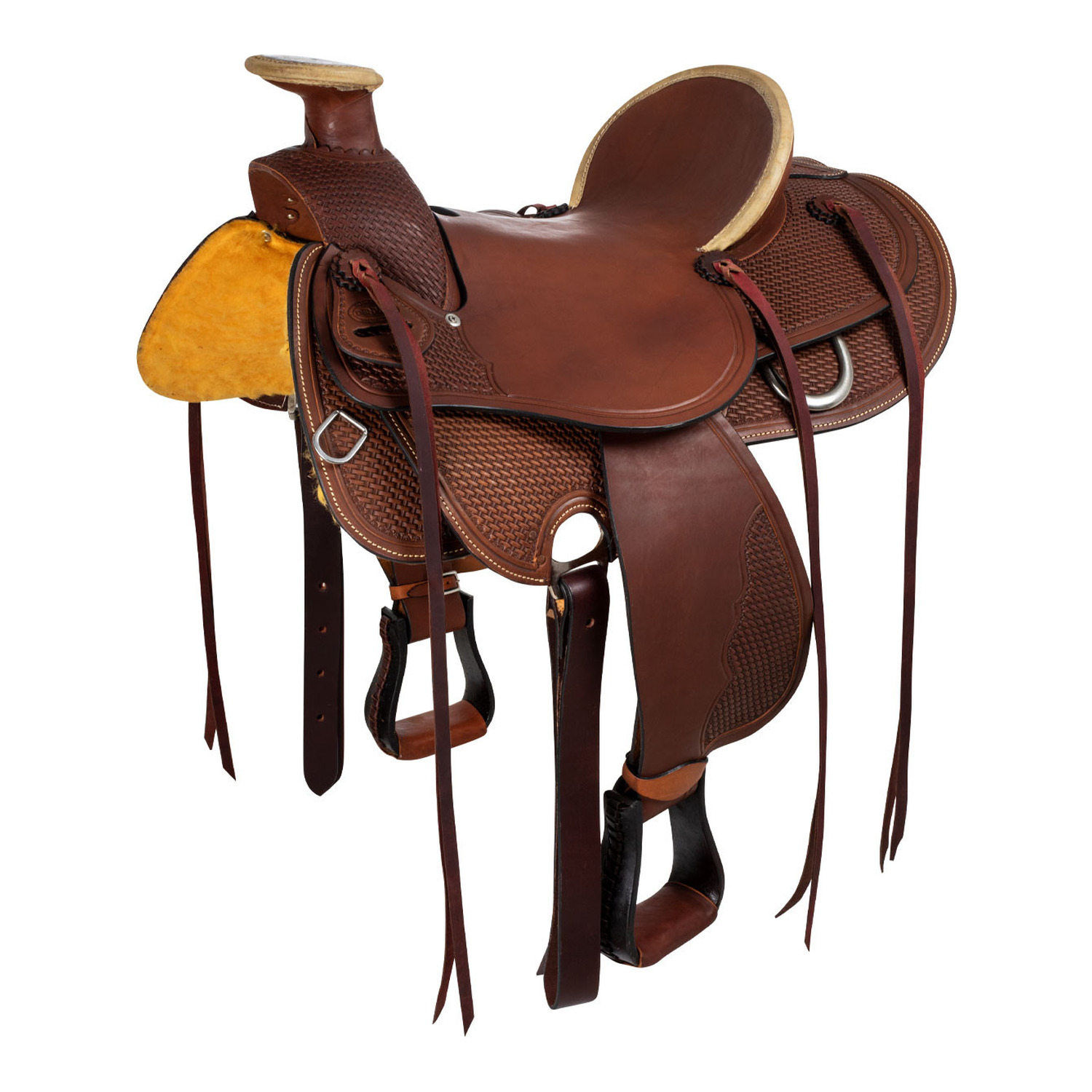 Western-Ranch-Sattel aus weichem Leder mit tiefem Sitz