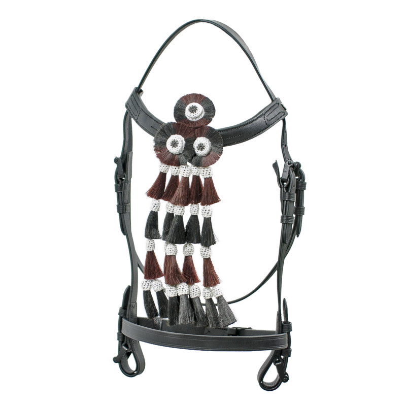 Komplettes Vaquera-Zaumzeug mit Pferdehaarquaste