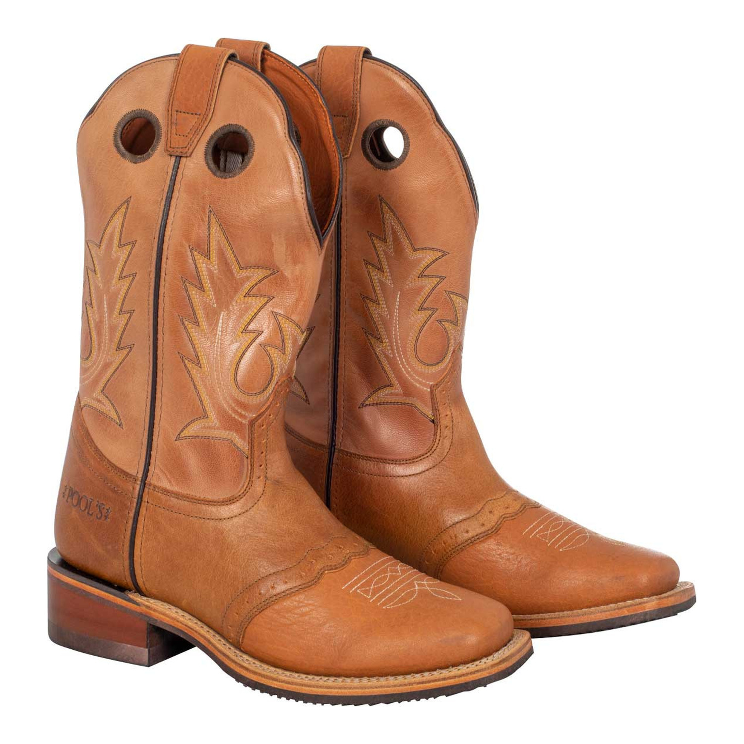Unisex-Westernstiefel aus Vollnarben-Kalbsleder mit technischer Sohle