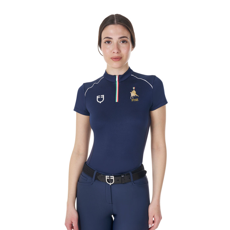 Damen Slim Fit Poloshirt aus technischem Stoff
