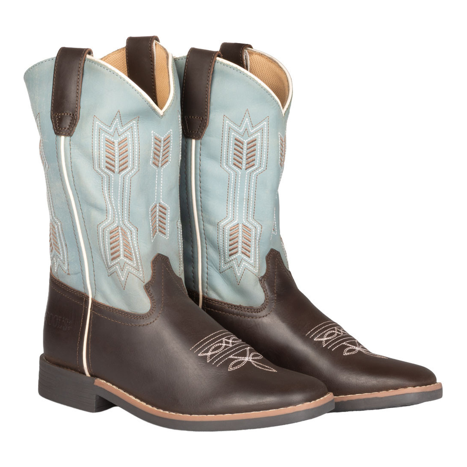 Western-Kinderstiefel im Arrow-Stil mit dekorativen Stickereien