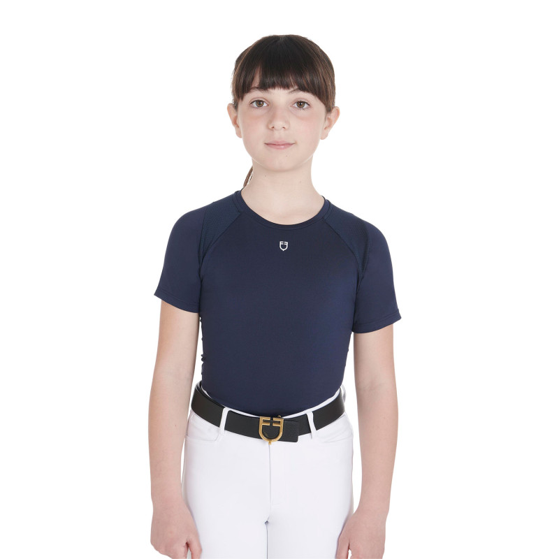 Kinder Slim-Fit Funktionsshirt mit kurzen Ärmeln