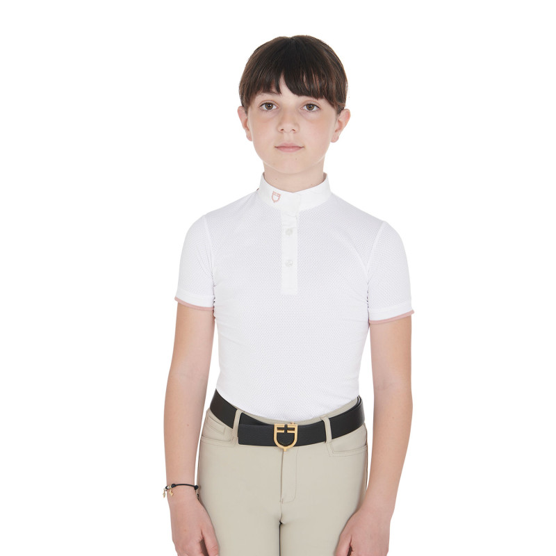 Slim-Fit Wettkampf-Poloshirt für Mädchen