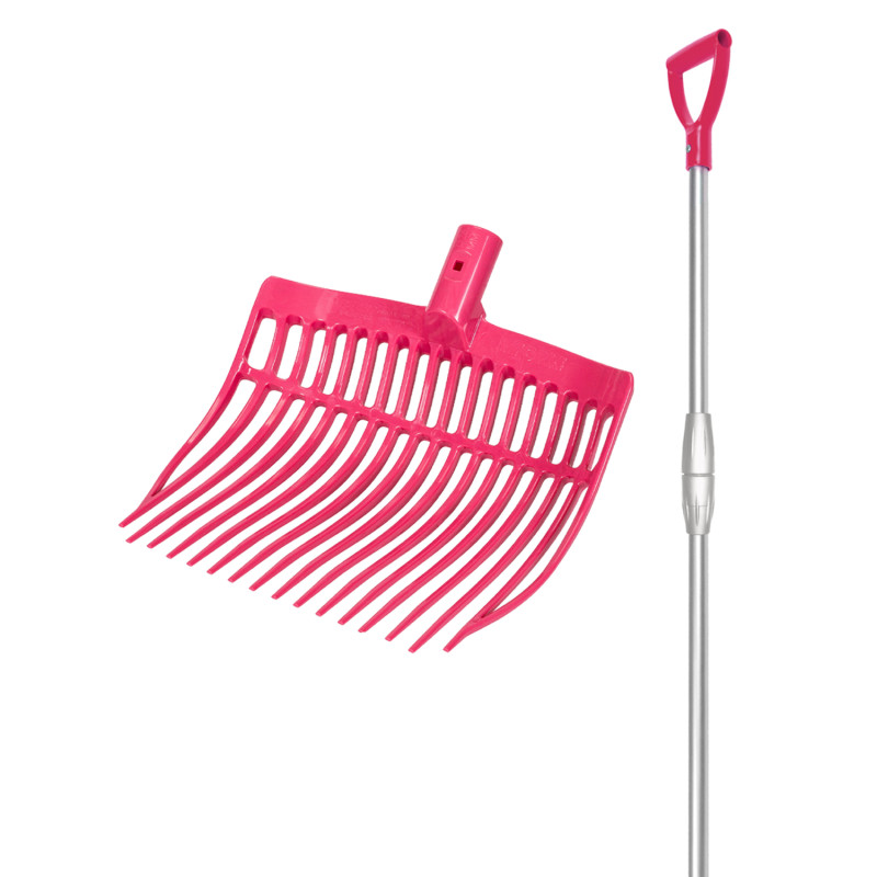 Halbgebogene Kunststoff-Gabel mit Teleskopstiel