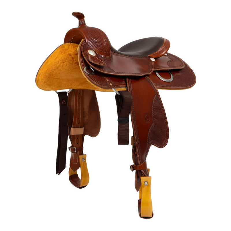 Western-Reining-Sattel aus Leder mit Big-Butterfly-Skirt