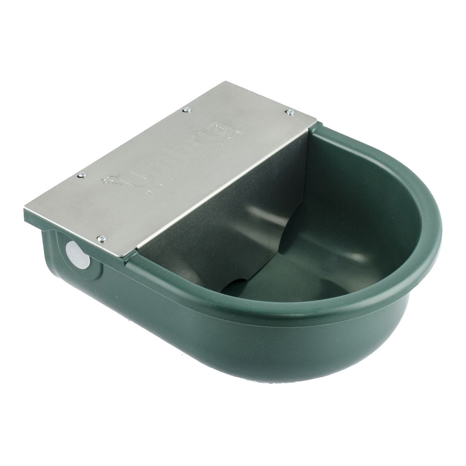 Automatische Schwimmertränke mit Edelstahlabdeckung und Reinigungsstopfen