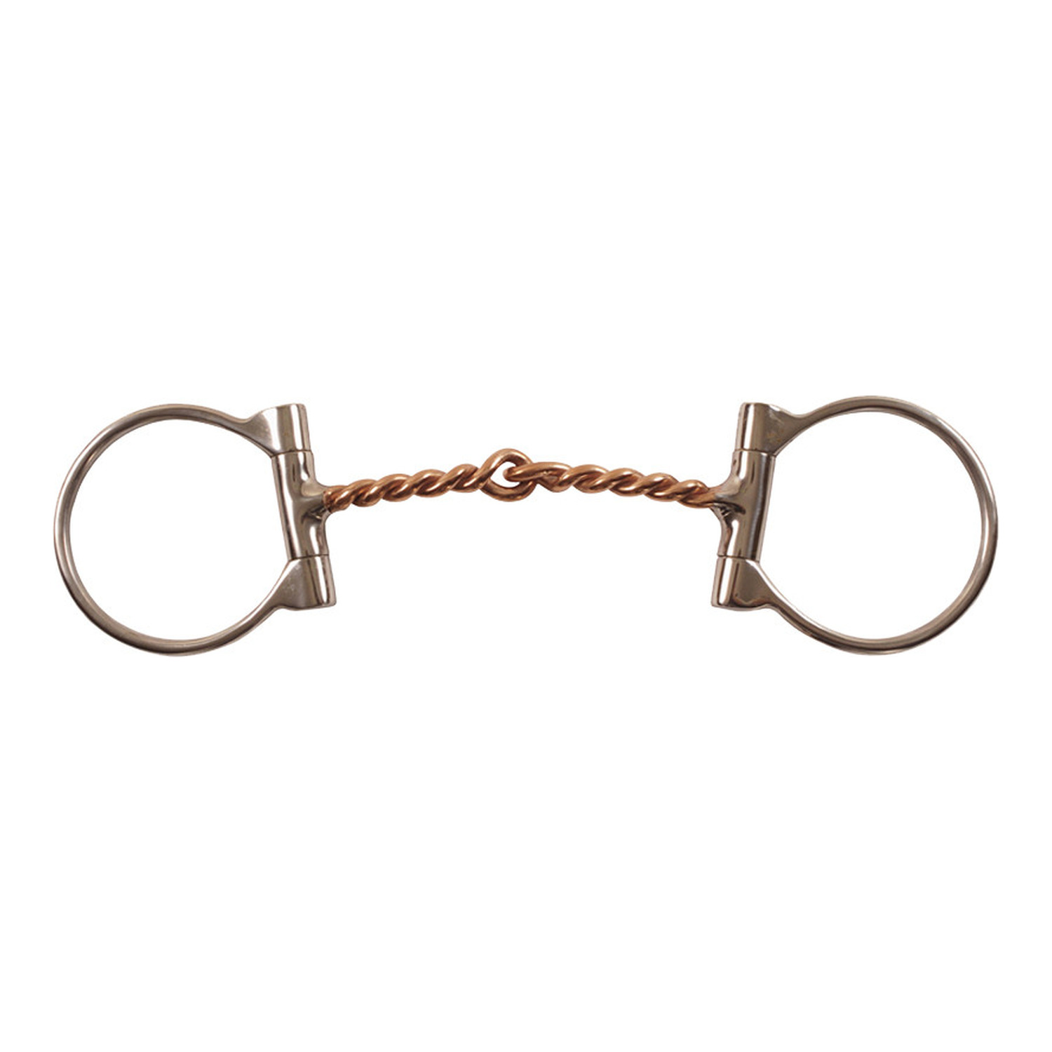 Western-D-Ring-Trense mit kräftig gedrehtem Kupfermundstück – 12,5 cm