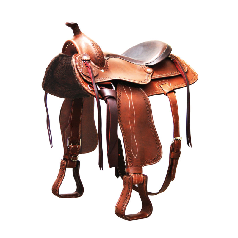 Western-Sattel Reining-Modell mit Glattleder-Sitz