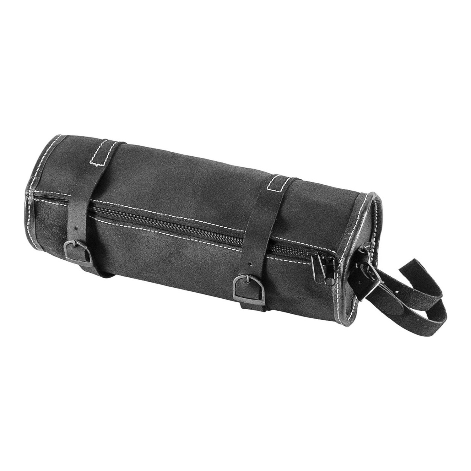 Satteltasche aus Veloursleder – Bananenform