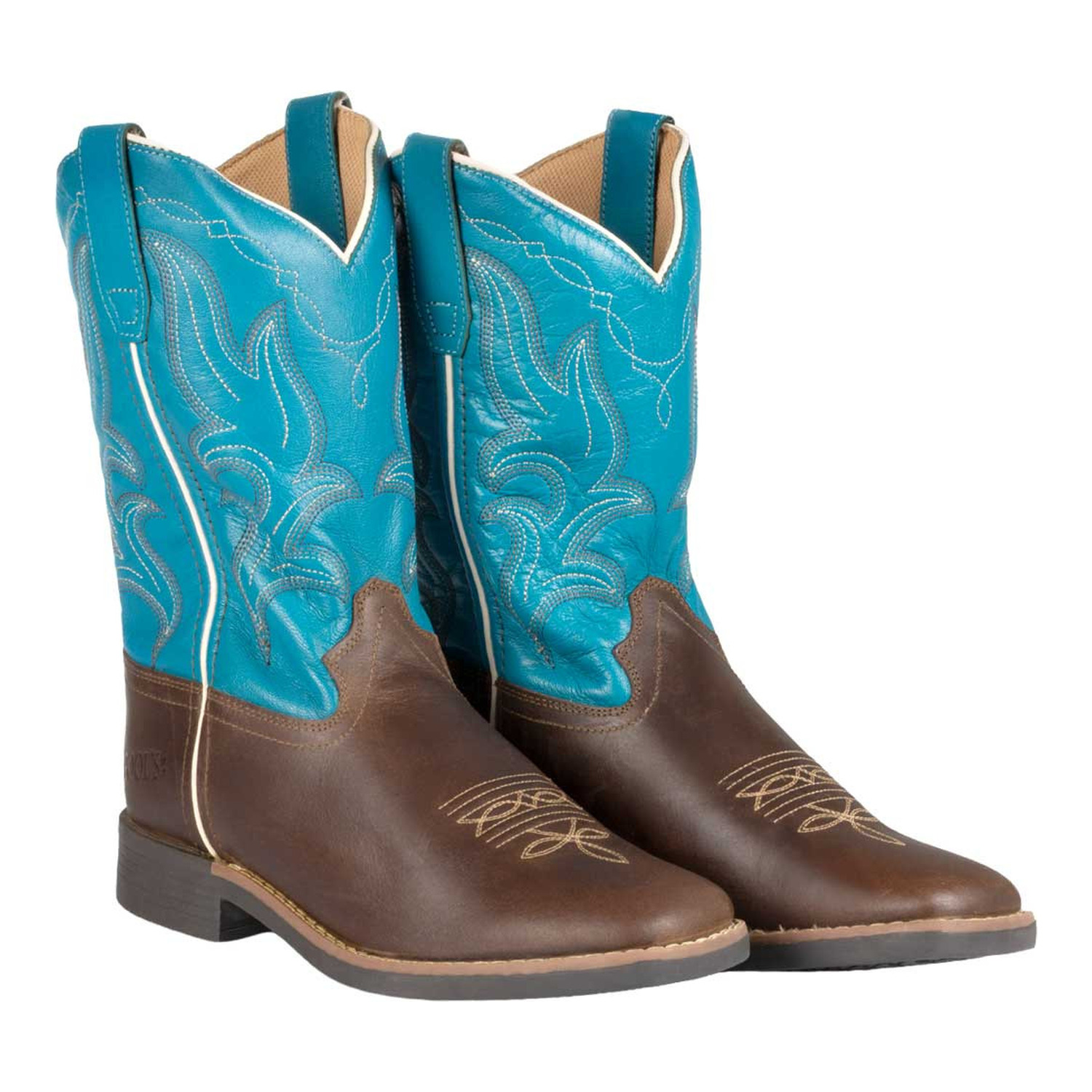 Kinder-Westernstiefel im Ranch-Stil mit dekorativen Ziernähten