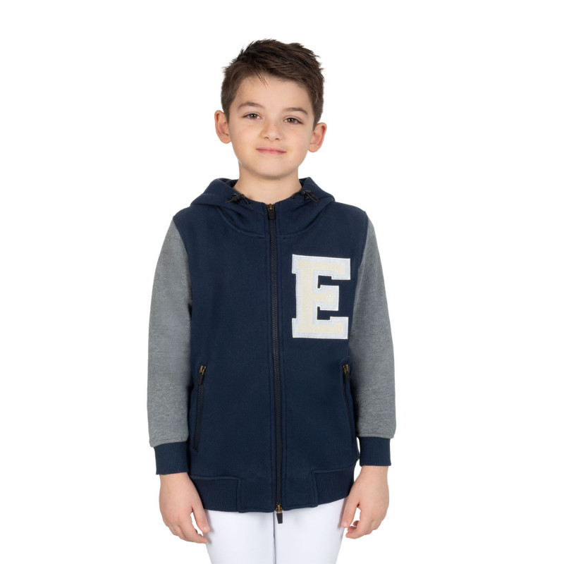 Jungen Hoodie aus Baumwollfleece mit Kapuze