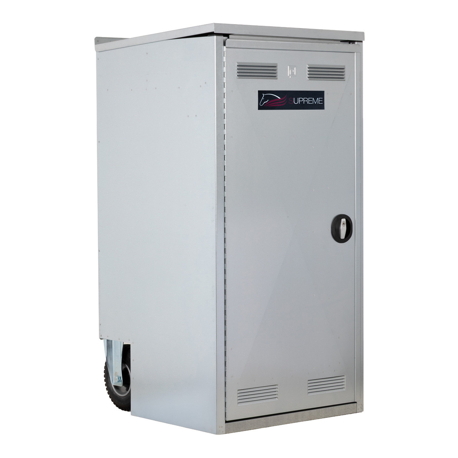 Mobiler Turnier- und Sattelschrank aus Edelstahl – 116 × 60 × 60 cm