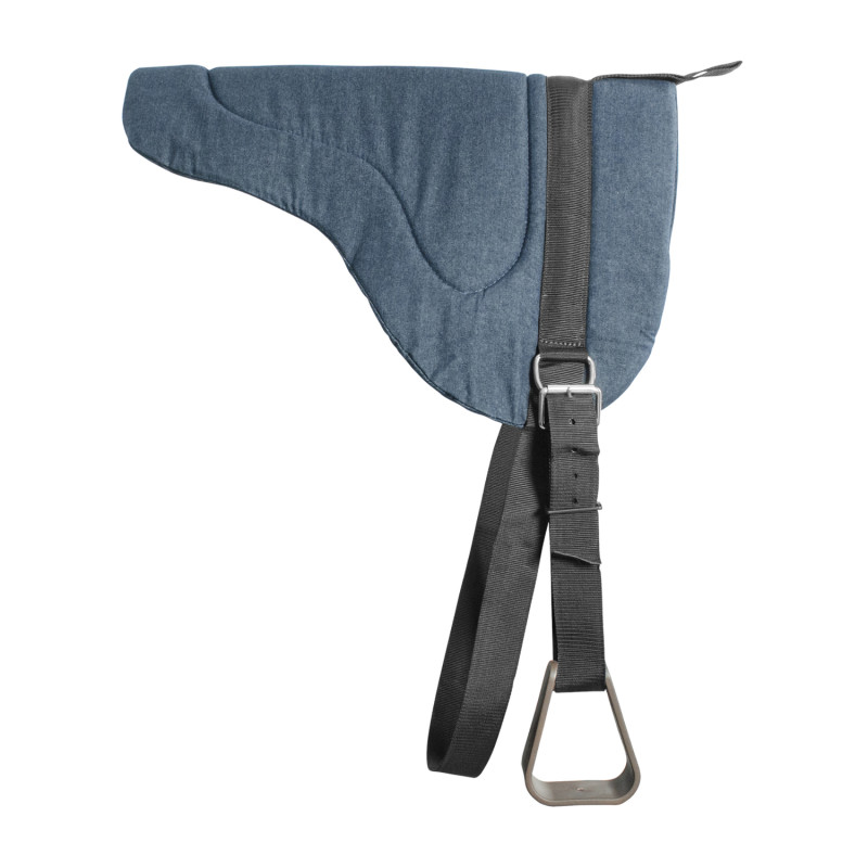 Bareback mit Steigbügeln und Gurt