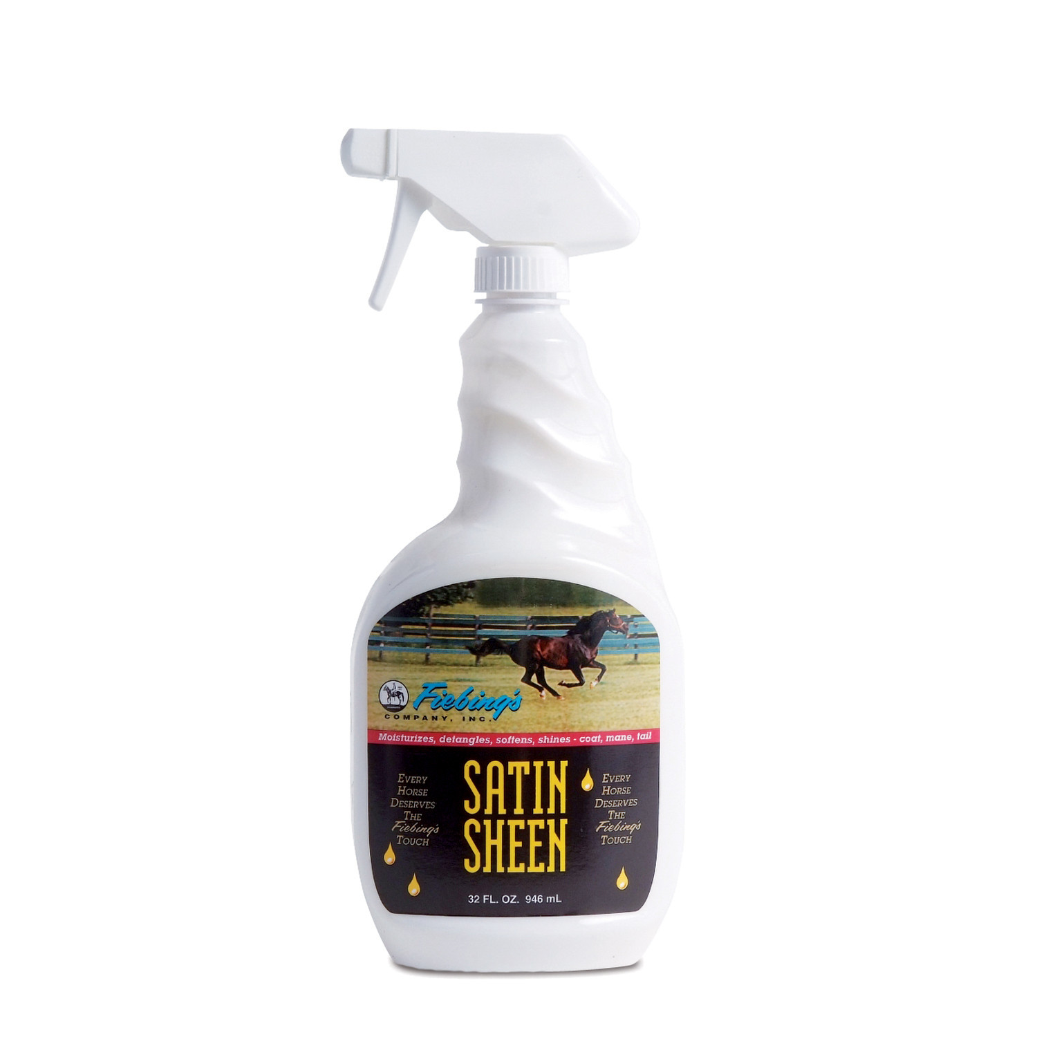 Satin Sheen Spray 946 ml – Glanz- und Pflege für Fell, Mähne und Schweif